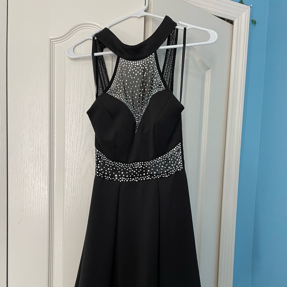 Black a line dress
